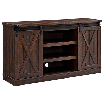 Edyo Living Rustic Farmhouse TV Stand Table with Sliding Barn Doors (For Parts) - VMInnovations