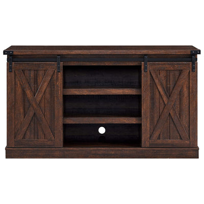 Edyo Living Rustic Farmhouse TV Stand Table with Sliding Barn Doors (For Parts) - VMInnovations