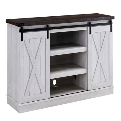 Edyo Living Rustic Farmhouse TV Stand Table with Sliding Barn Doors (For Parts)