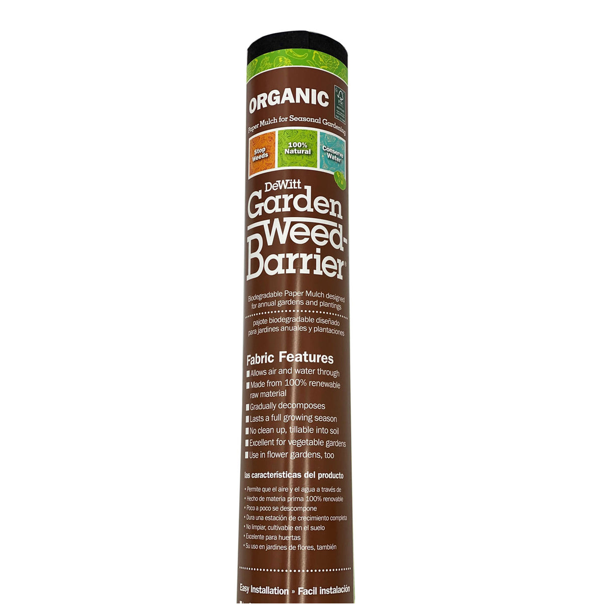 DeWitt 2 x 50 Ft All Natural Paper Mulch Garden Weed Barrier (16 Pk) (Open Box)