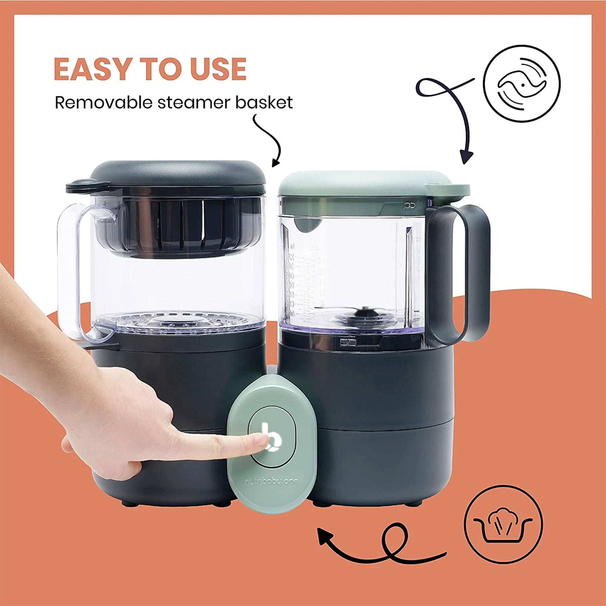 Babymoov Duo Meal Lite 4 In 1 Food Processor w/ Steam Cooker & Blender (Used) - VMInnovations