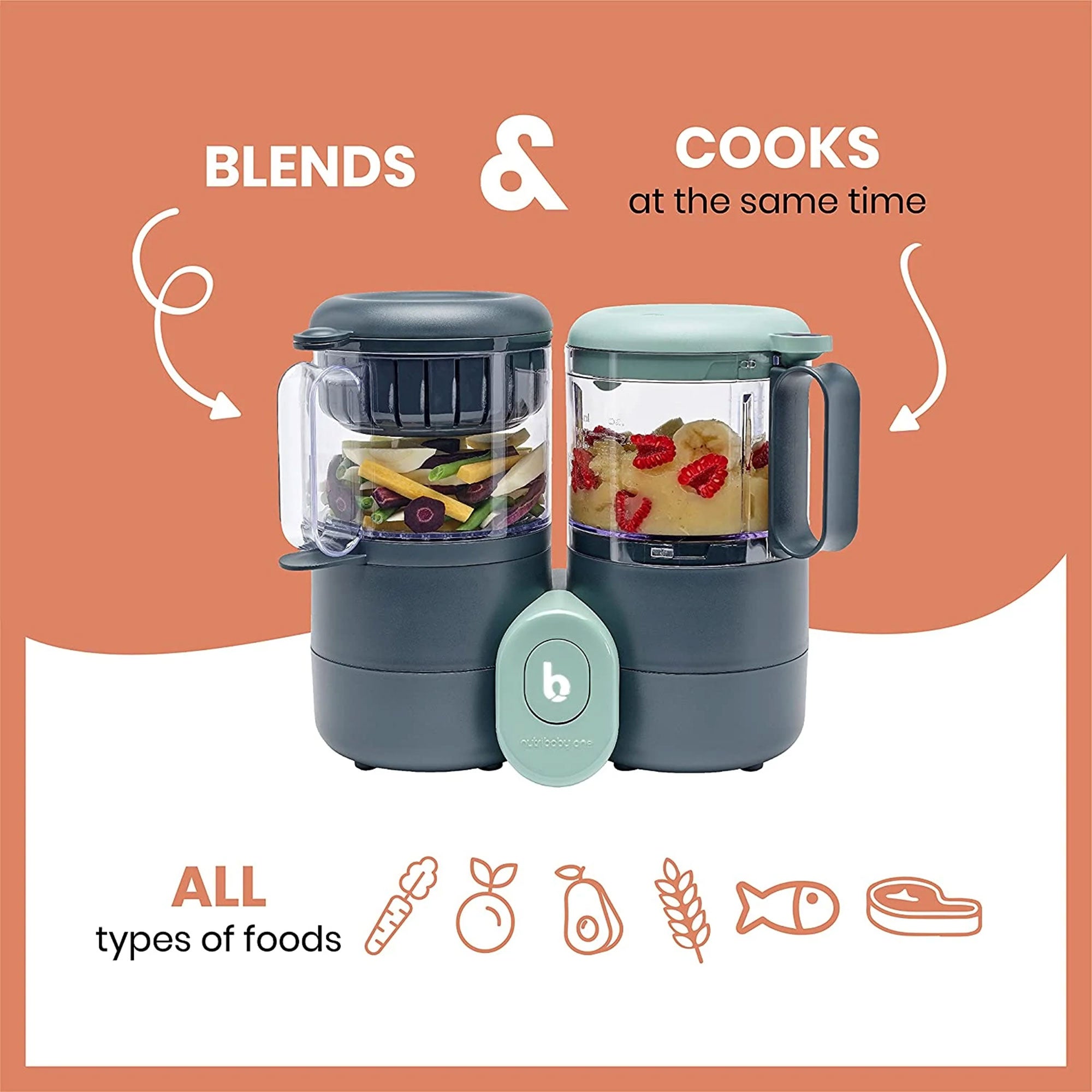 Babymoov Duo Meal Lite 4 In 1 Food Processor w/ Steam Cooker & Blender (Used) - VMInnovations