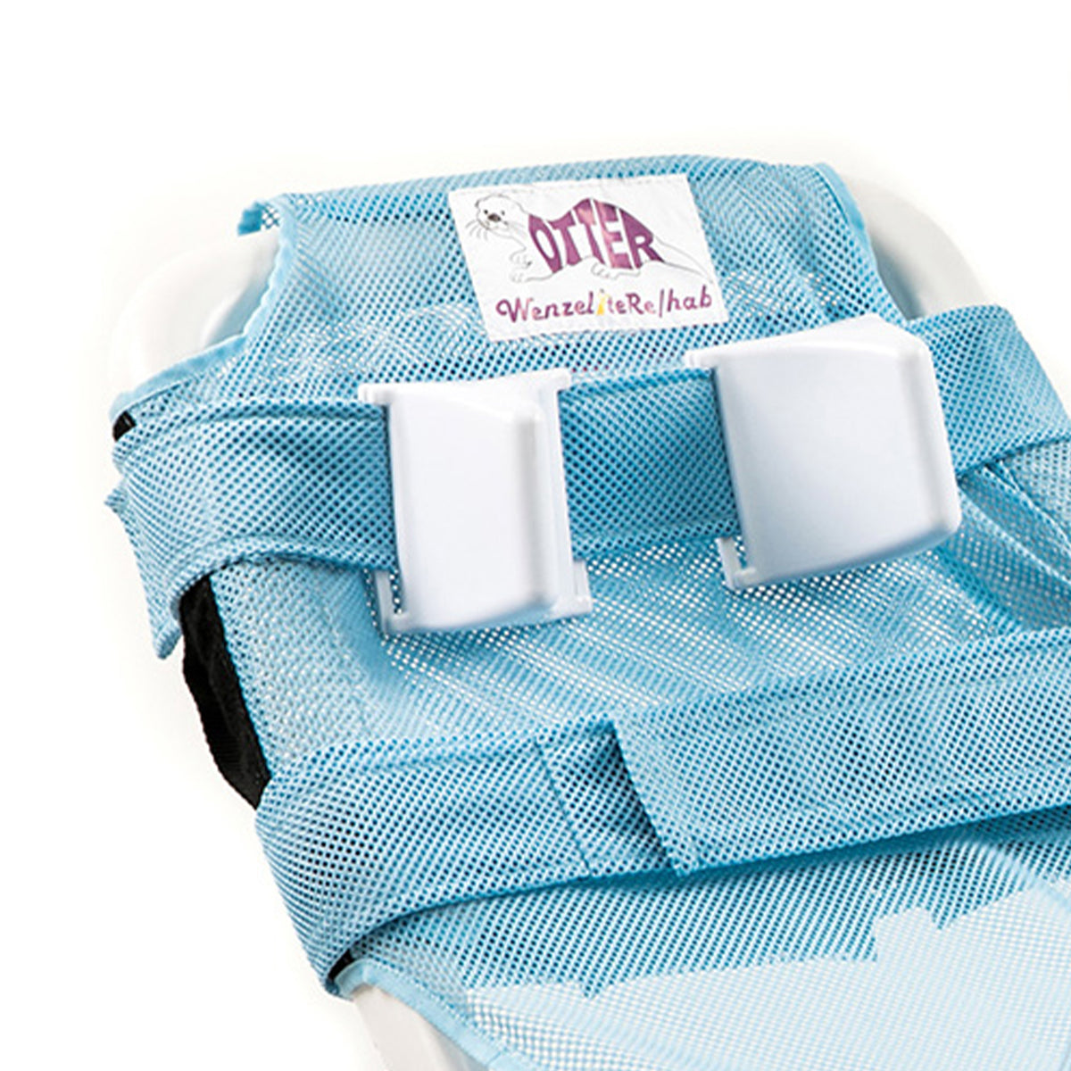 Inspired by Drive Soft Fabric Adjustable Otter Pediatric Bath Chair, M, Blue - VMInnovations
