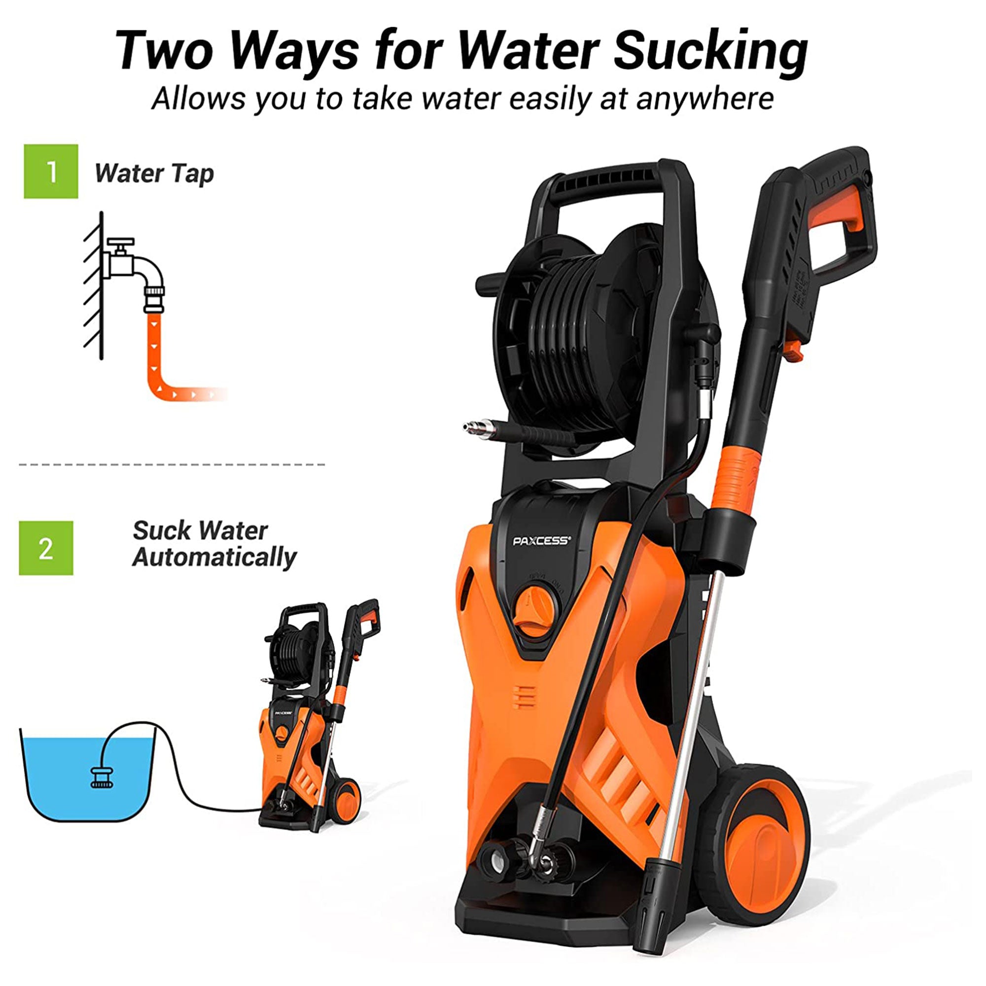 PAXCESS 3,000PSI 1,800 Watt Electric Power Washer with Adjustable Spray Nozzle