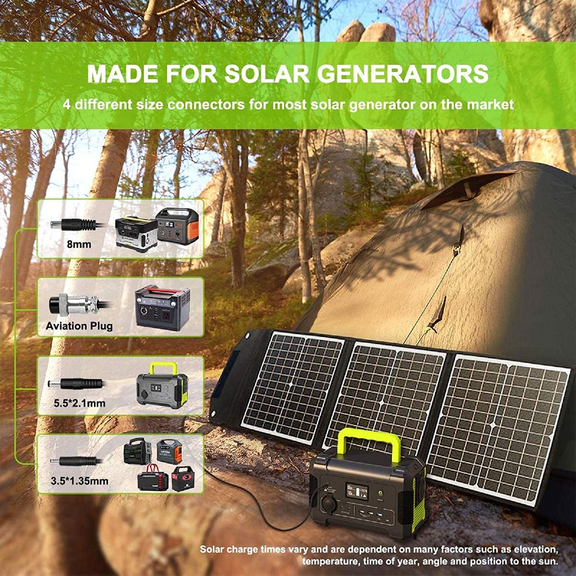 PAXCESS 120 Watt 18 Volt Portable Solar Panel with USB Output for Camping (Used) - VMInnovations