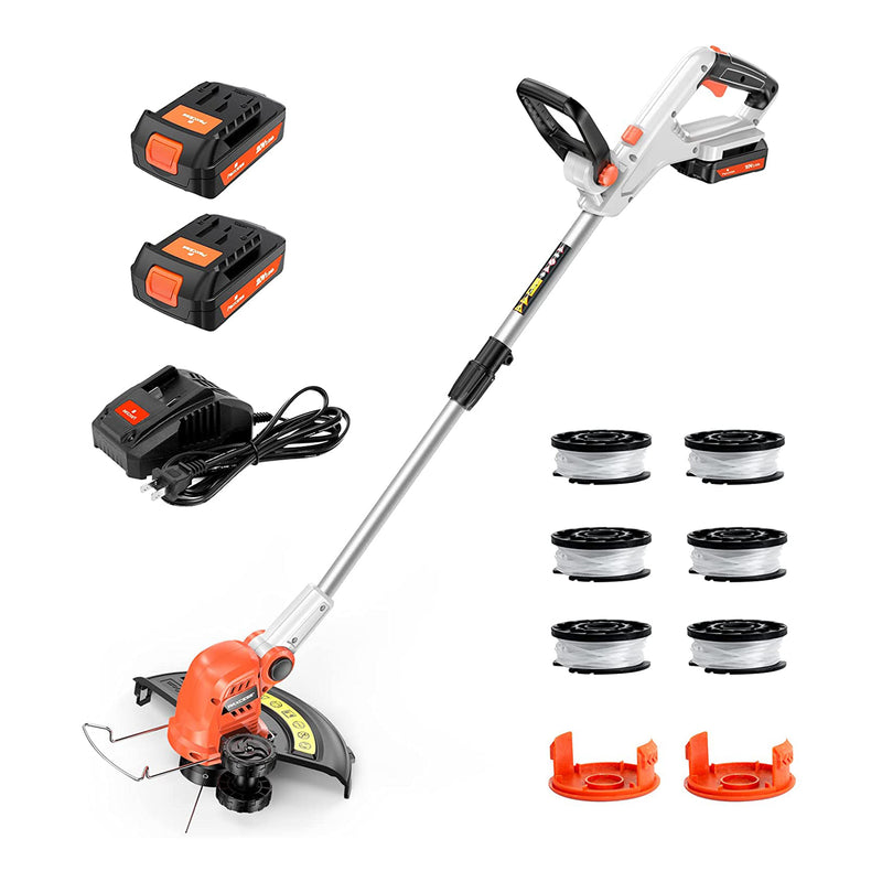 PAXCESS SF8A220 20 Volt 12 Inch Cordless String Trimmer Yard Tool with Battery