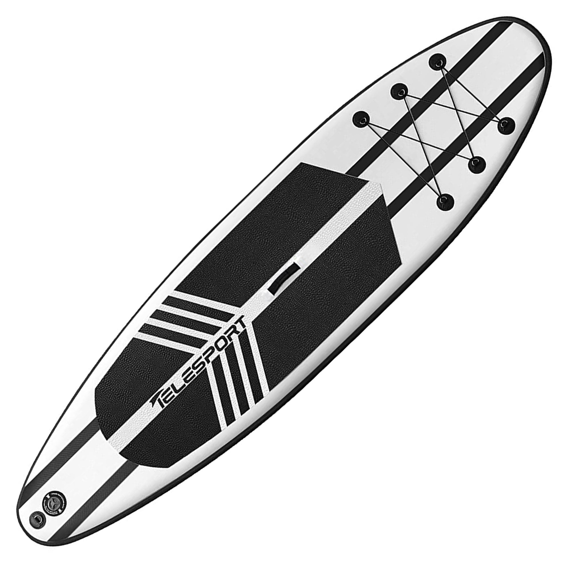 TELESPORT Inflatable Stand Up Paddleboard w/Accessories, Black (Used) - VMInnovations