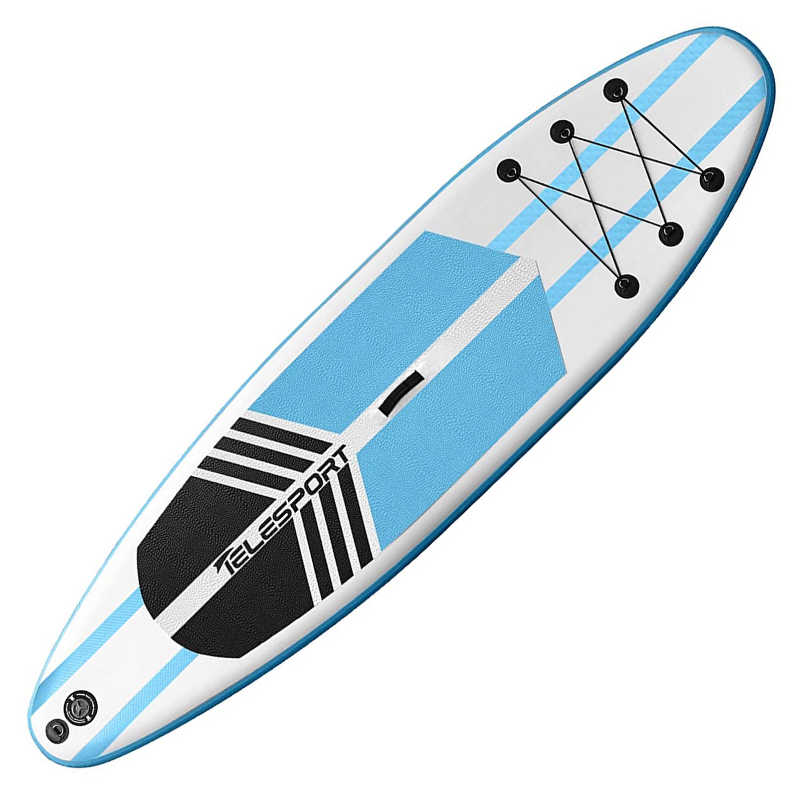 TELESPORT Paddle Boards Inflatable Paddleboard w/Accessories, White & Blue(Used) - VMInnovations