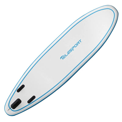TELESPORT Paddle Boards Inflatable Paddleboard w/Accessories, White & Blue(Used) - VMInnovations