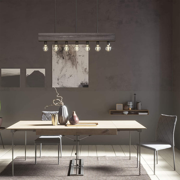 Hunter Fan Company Donelson 7 Light Wood Chandelier, Natural Iron(Open Box) - VMInnovations