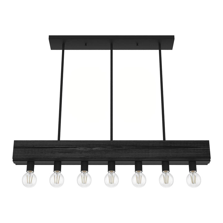 Hunter Fan Company Donelson 7 Light Wood Chandelier, Natural Iron(Open Box)