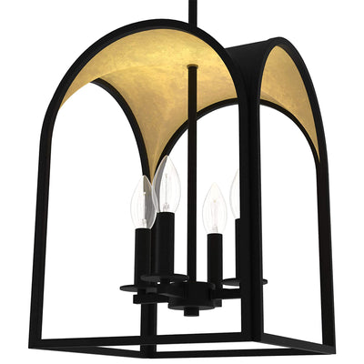 Hunter Fan Company Dukestown 4 Light Hanging Pendant Light Fixture, Natural Iron