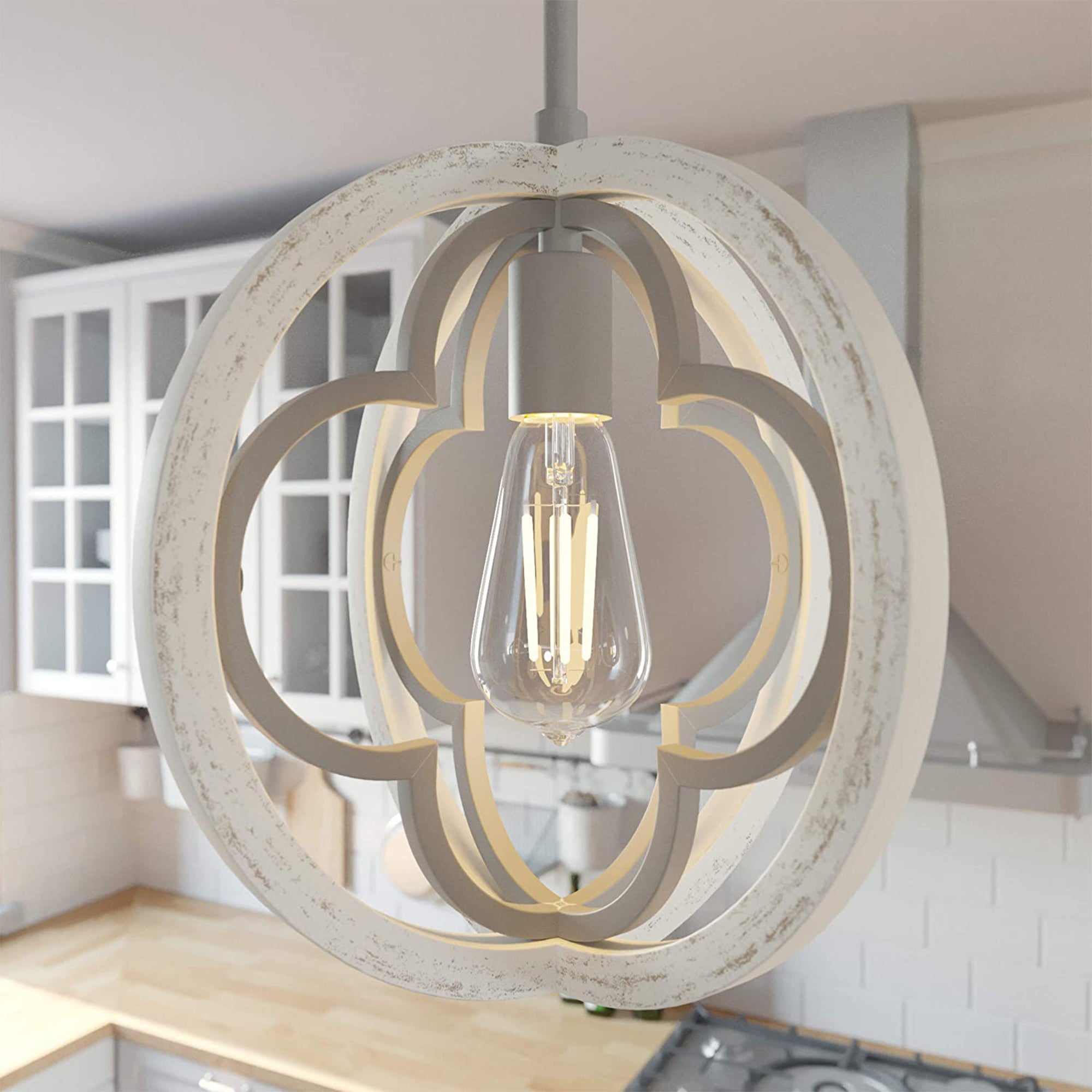 Hunter Fan Company Gablecrest 12" Rustic Concrete Light Pendant, White(Open Box) - VMInnovations
