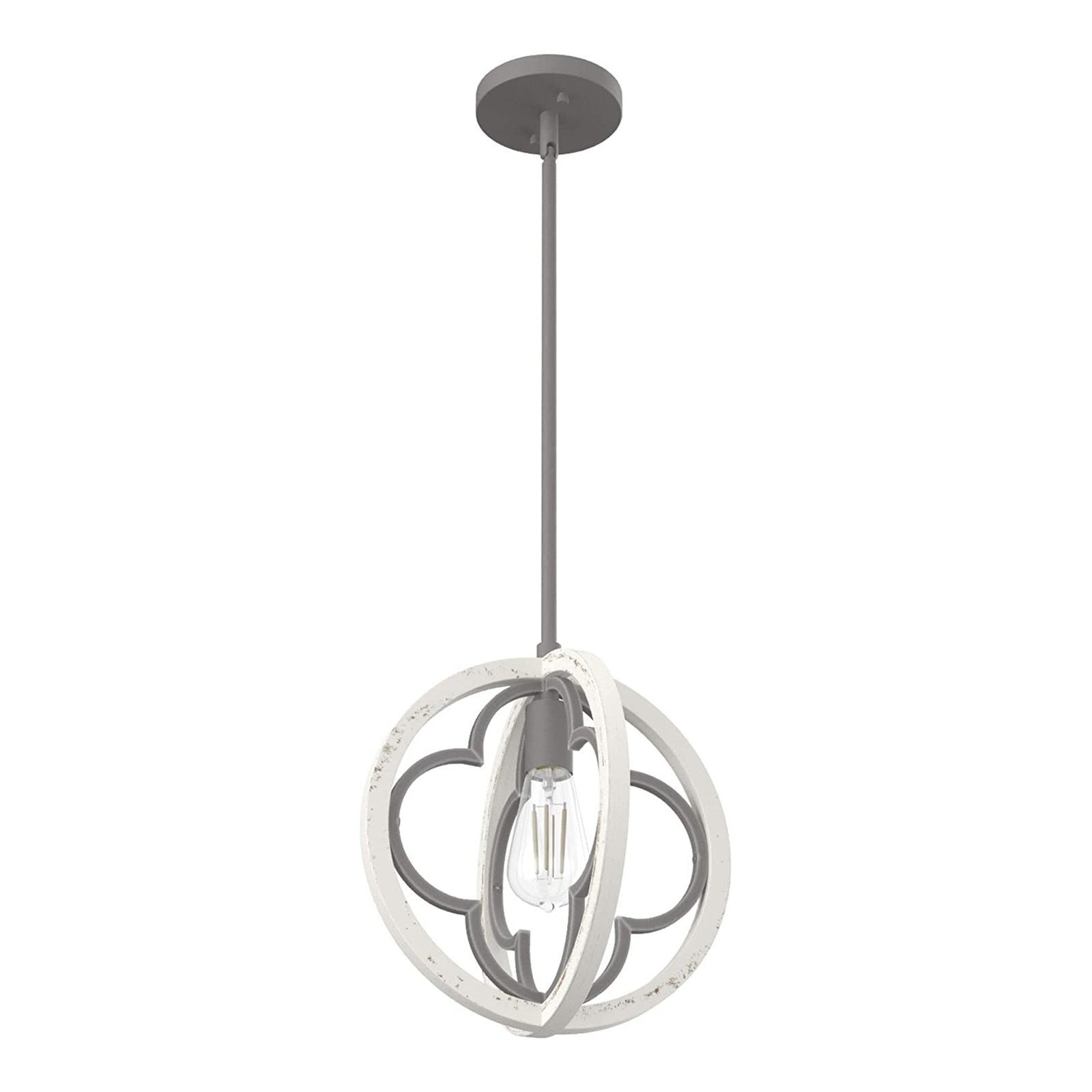 Hunter Fan Company Gablecrest 12" Rustic Concrete Light Pendant, White(Open Box) - VMInnovations