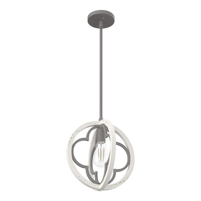 Hunter Fan Company Gablecrest 12" Rustic Concrete Light Pendant, White(Open Box) - VMInnovations