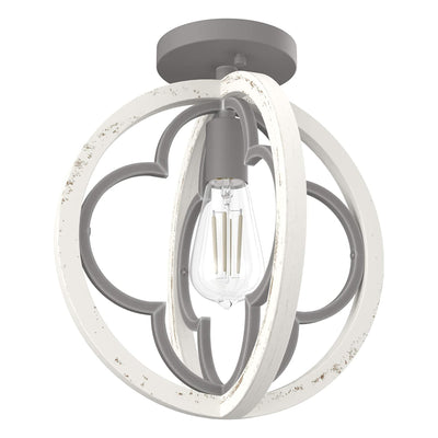 Hunter Fan Company Gablecrest 12" Rustic Concrete Light Pendant, White(Open Box)