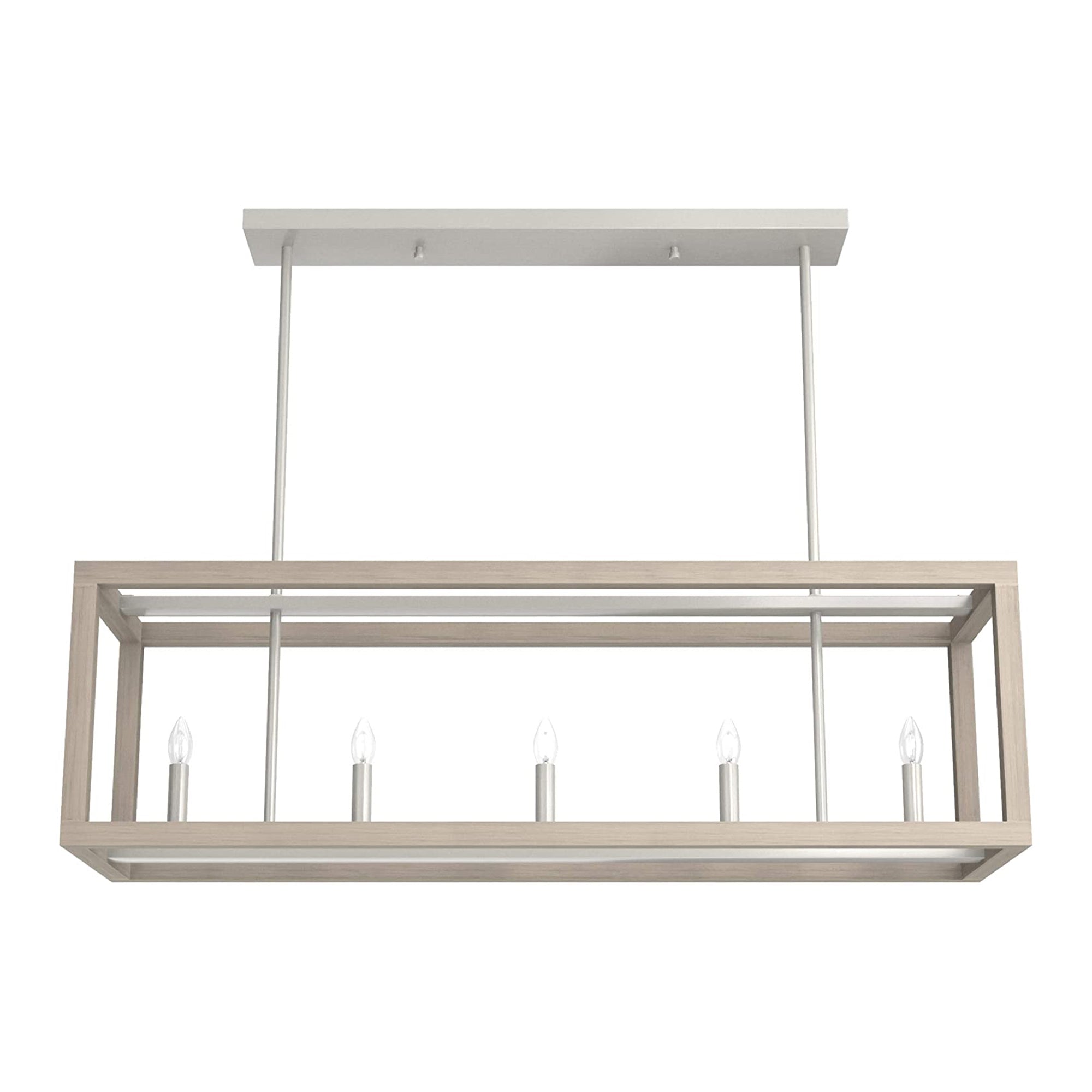 Hunter Fan Company Squire Manor 5 Light Ceiling Chandelier in Brushed Nickel - VMInnovations