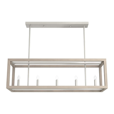 Hunter Fan Company Squire Manor 5 Light Ceiling Chandelier in Brushed Nickel - VMInnovations