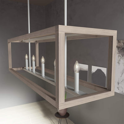 Hunter Fan Company Squire Manor 5 Light Ceiling Chandelier in Brushed Nickel - VMInnovations