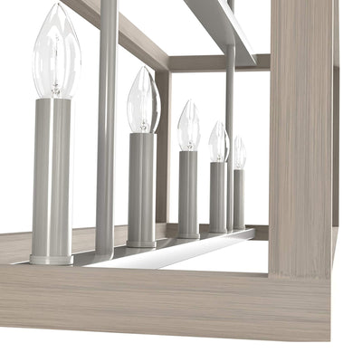 Hunter Fan Company Squire Manor 5 Light Ceiling Chandelier in Brushed Nickel - VMInnovations