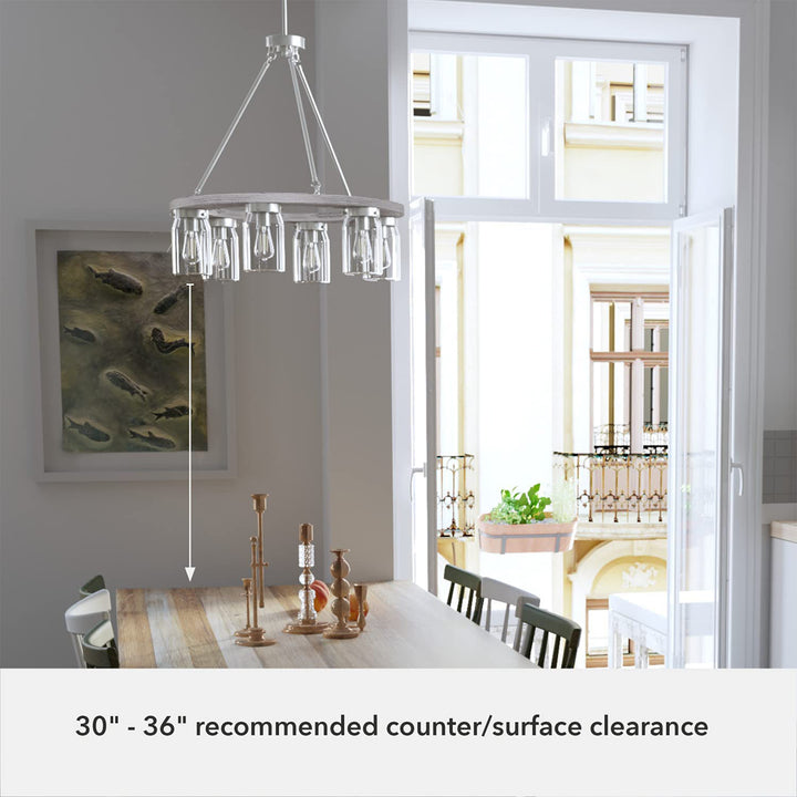 Hunter Fan Company Devon Park 6 Bulb Chandelier Indoor Light Fixture (Open Box)