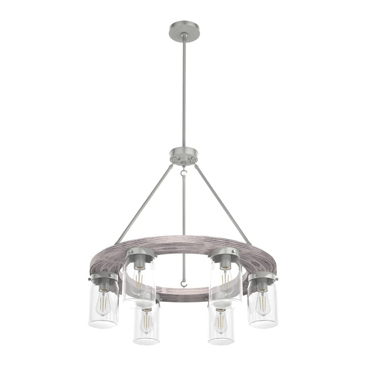 Hunter Fan Company Devon Park 6 Bulb Chandelier Indoor Light Fixture (Open Box)