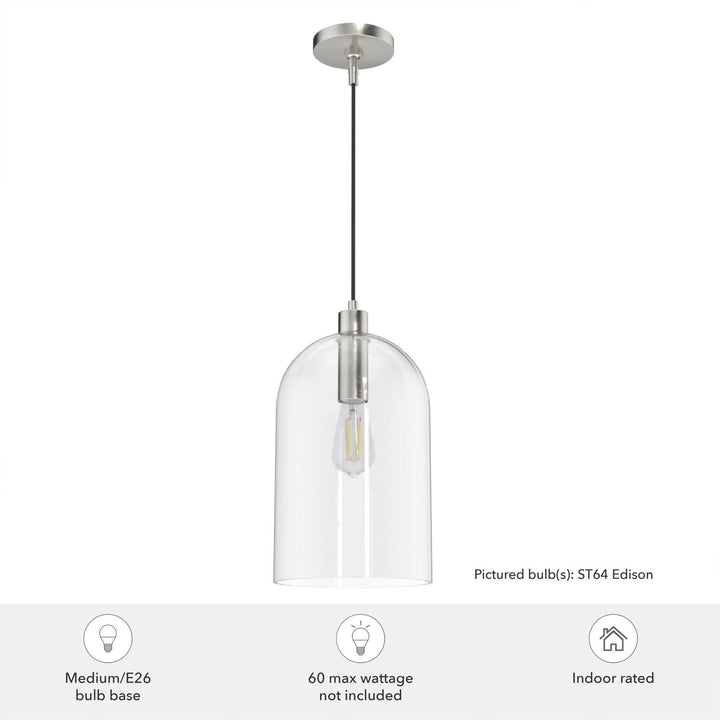 Hunter Fan Company Lochemeade 1 Bulb Glass Dome Hanging Pendant Light (Open Box)