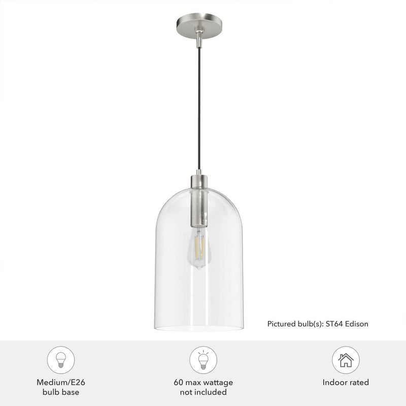 Hunter Fan Company Lochemeade 1 Bulb Glass Dome Adjustable Hanging Pendant Light