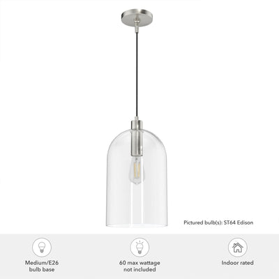 Hunter Fan Company Lochemeade 1 Bulb Glass Dome Hanging Pendant Light (Open Box) - VMInnovations