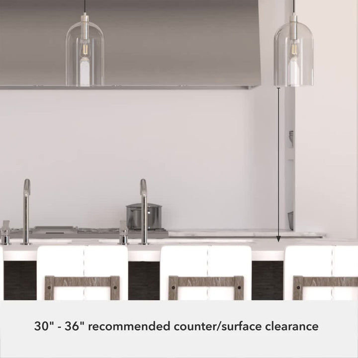 Hunter Fan Company Lochemeade 1 Bulb Glass Dome Hanging Pendant Light (Open Box)