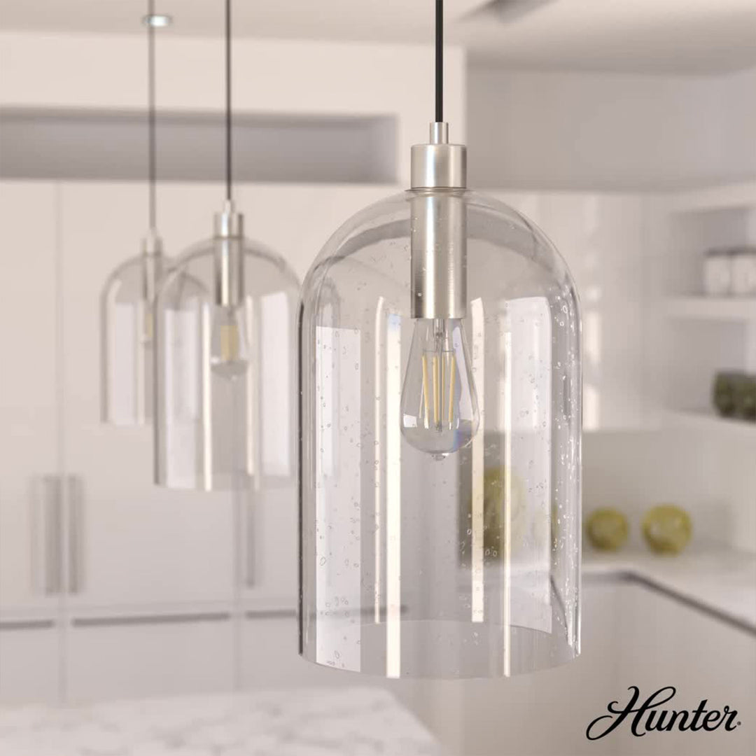 Hunter Fan Company Lochemeade 1 Bulb Glass Dome Hanging Pendant Light (Open Box)