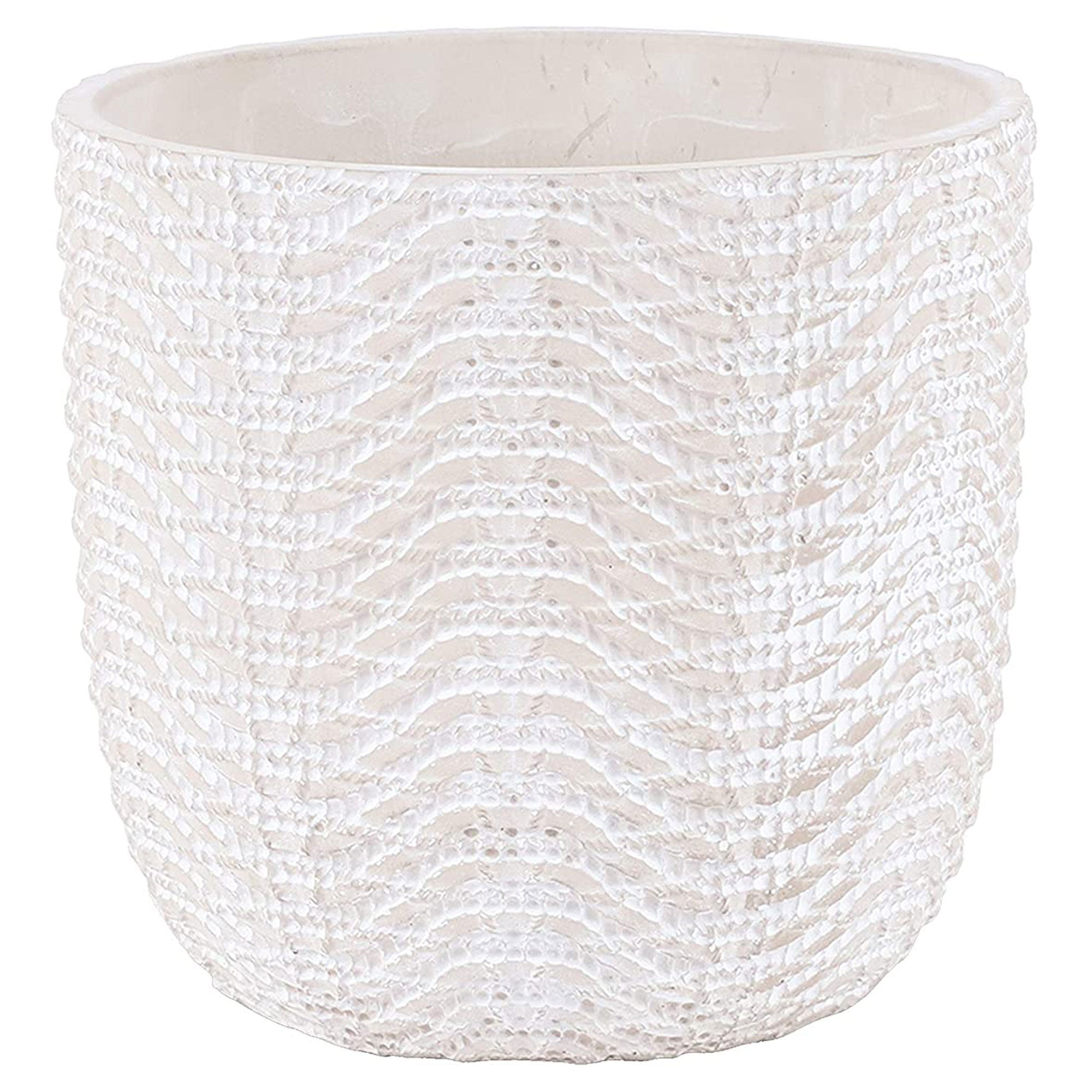Inspirella 5.3 Inch Timeless Ceramic Round Plant Pot with Drainage (Open Box) - VMInnovations