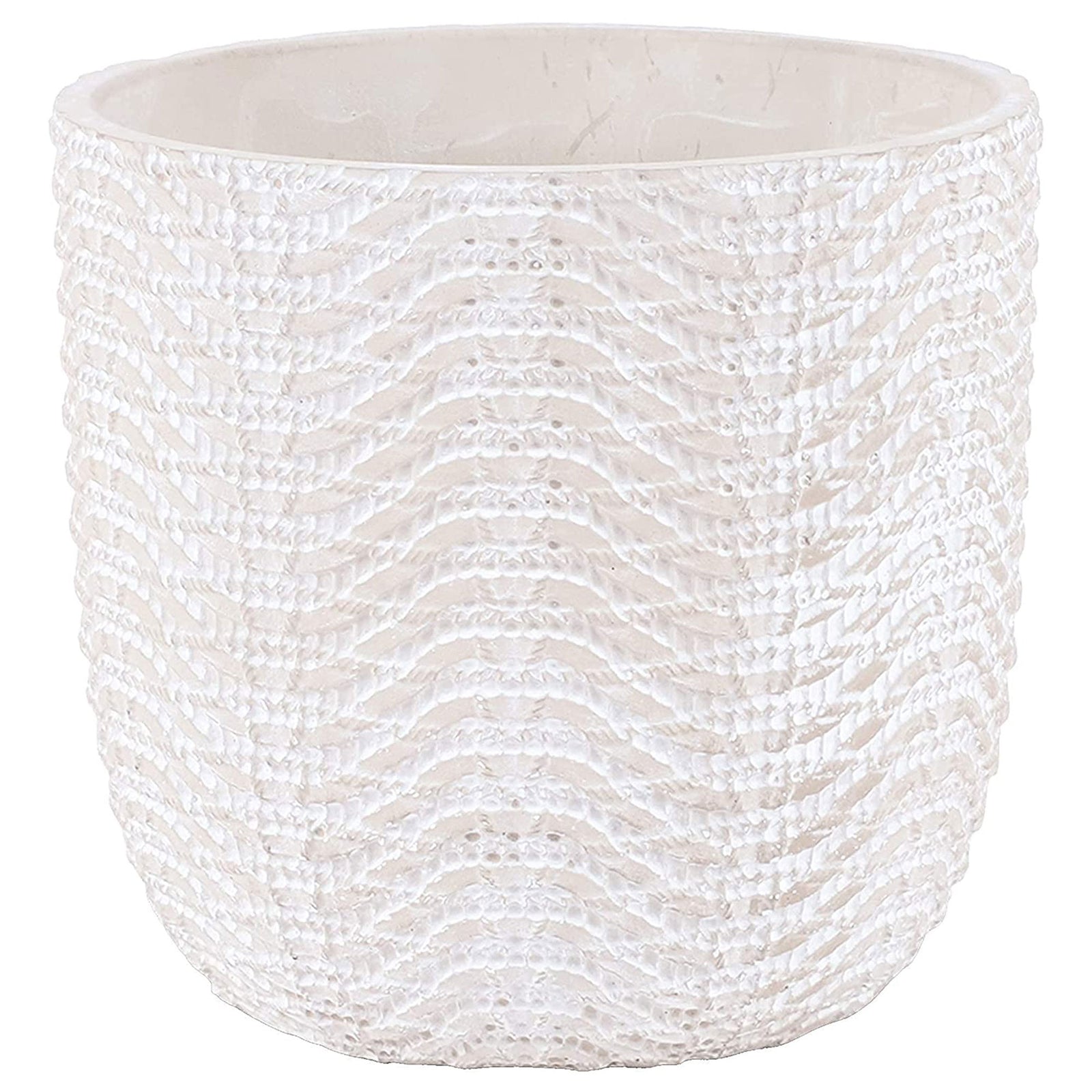 Inspirella 6.5 Inch Timeless Ceramic Succulent Plant Pot w/ Drainage (Open Box) - VMInnovations