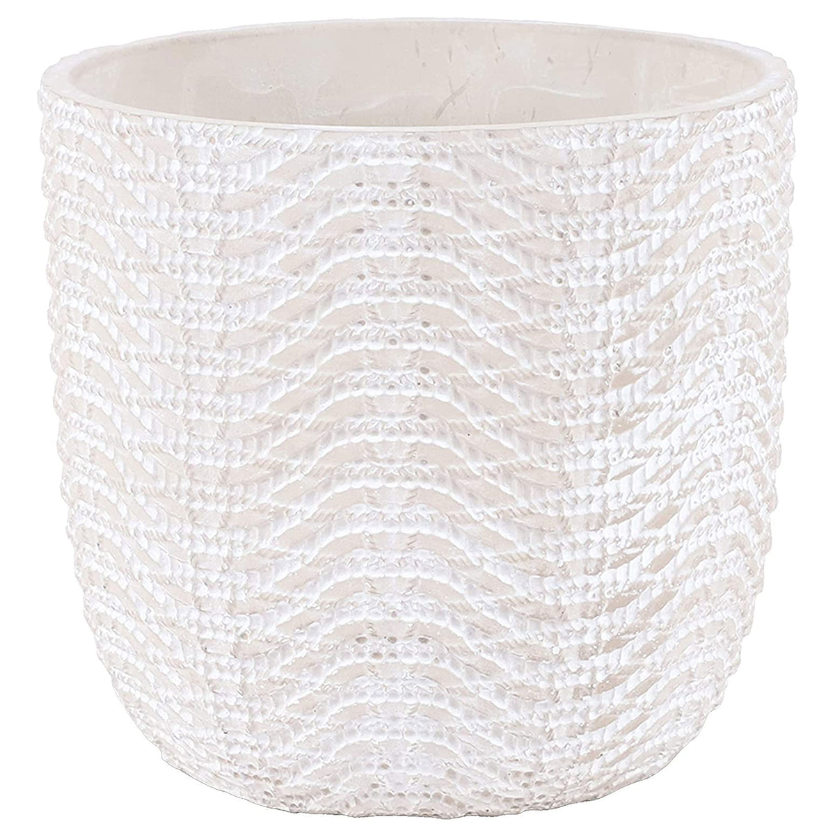 Inspirella 6.5 Inch Timeless Ceramic Round Succulent Plant Pot with Drainage