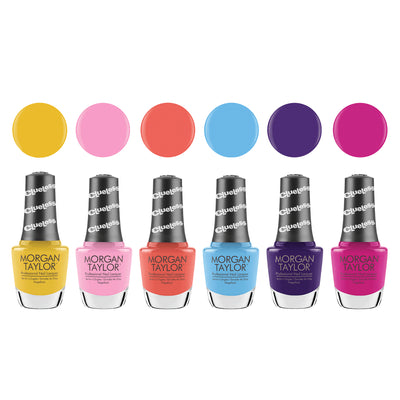 Morgan Taylor Clueless Collection Nail Lacquer Polish Manicure Set, 6 Colors