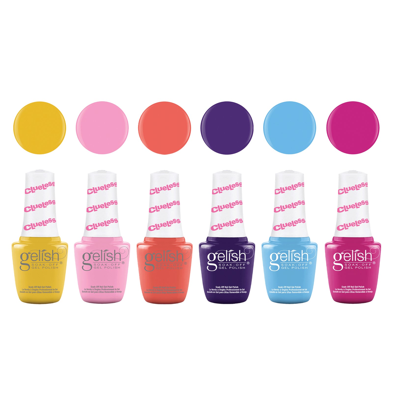 Gelish Mini Clueless Collection 9 mL Soak Off Gel Nail Polish Set (6) (Open Box) - VMInnovations