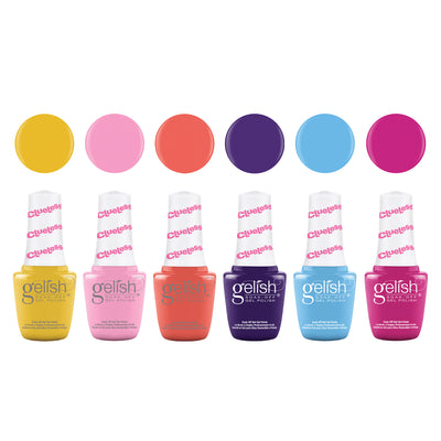 Gelish Mini Clueless Collection 9 mL Soak Off Gel Nail Polish Set, 6 Color Pack