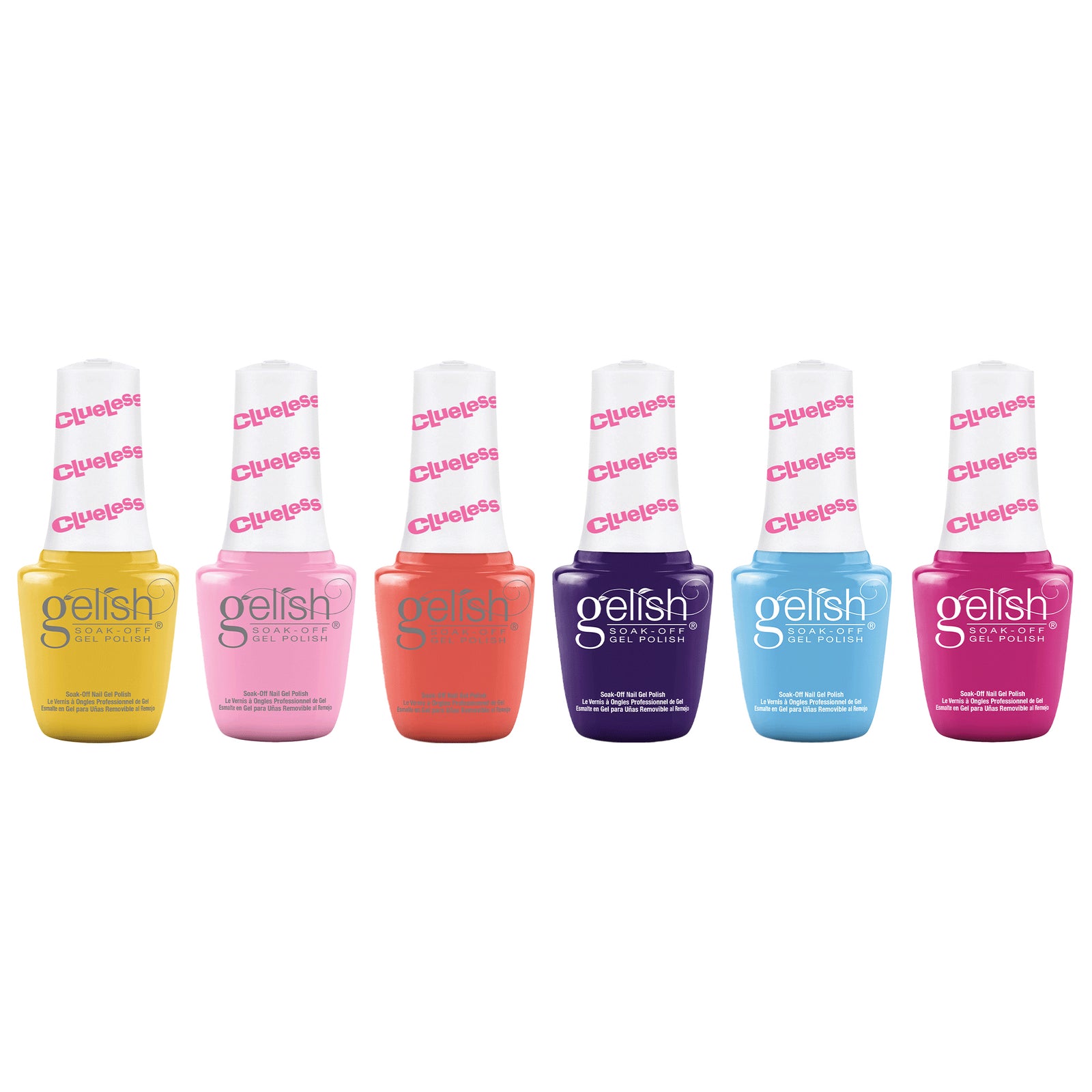 Gelish Mini Clueless Collection 9 mL Soak Off Gel Nail Polish Set (6) (Open Box) - VMInnovations