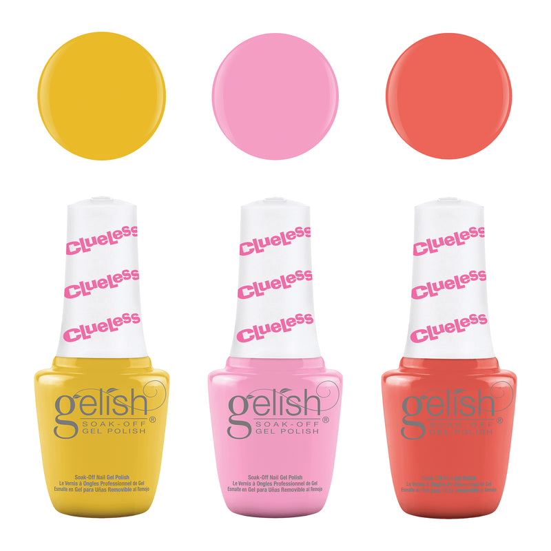 Gelish Mini Clueless Collection 9 mL Soak Off Gel Nail Polish Set, 3 Color Pack