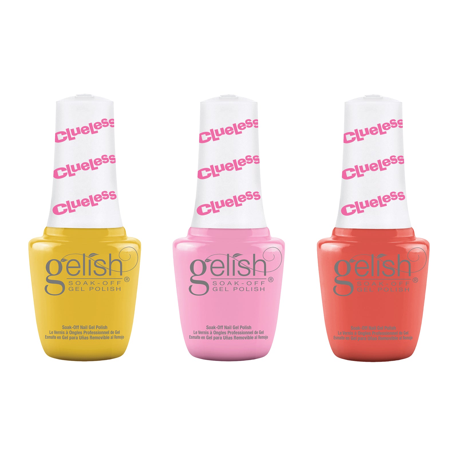 Gelish Mini Clueless Collection 9 mL Soak Off Gel Nail Polish Set, 3 Color Pack - VMInnovations