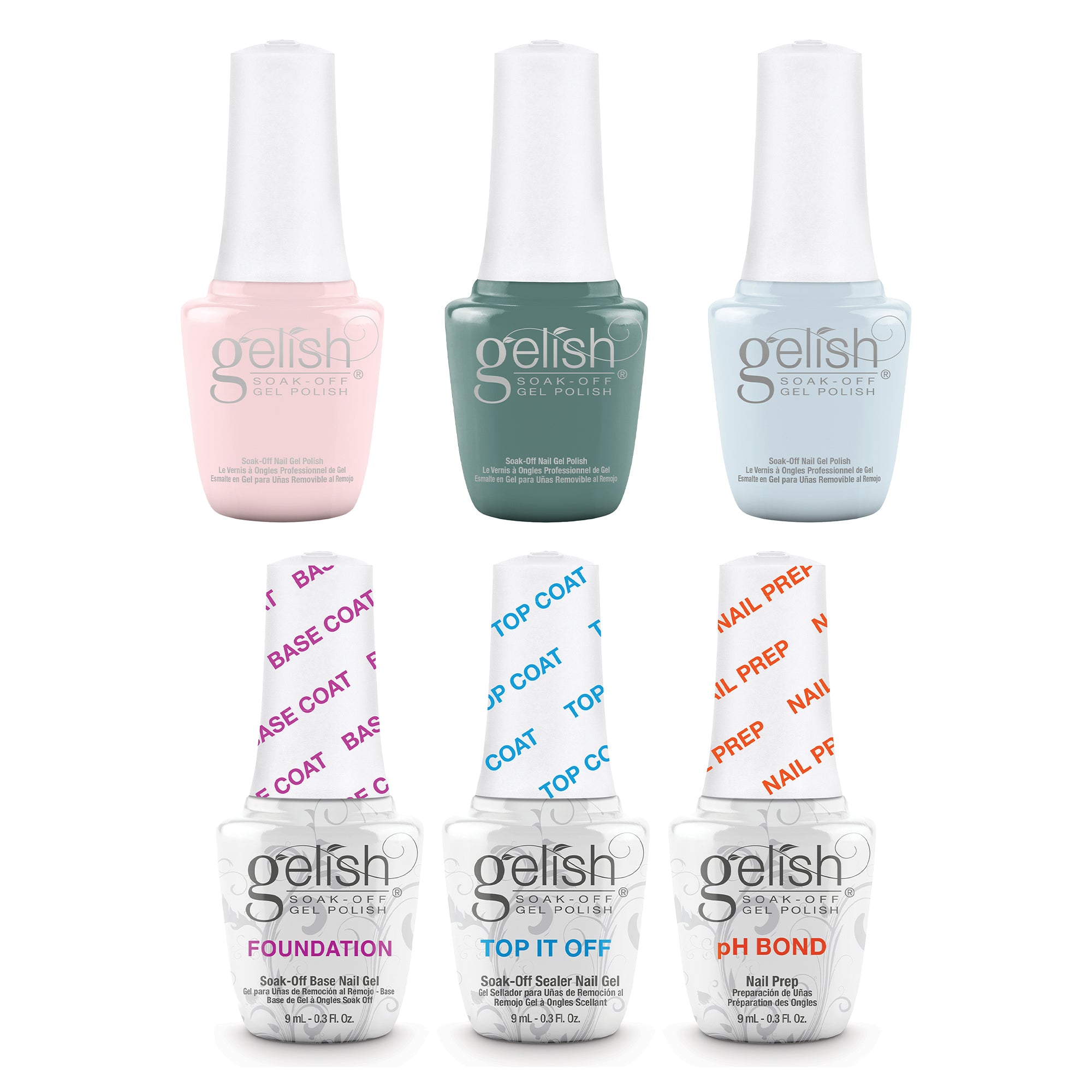 Gelish Terrific Trio Soak Off Gel Nail Polish with Mini Spring Full Bloom Kit - VMInnovations