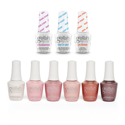 Gelish Terrific Trio Soak Off Gel Nail Polish w/ Mini Pretty in Pink Collection