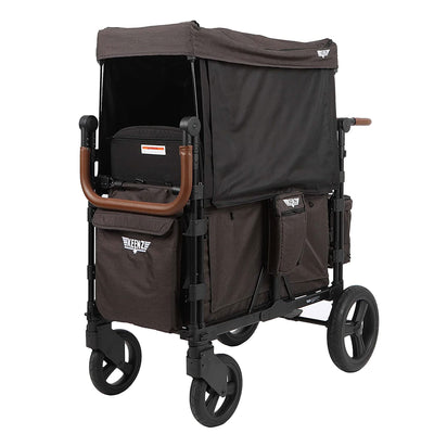 Keenz XC Luxury 2-Kid Push Pull Kid Wheeled Stroller Wagon w/ Canopy, Charcoal - VMInnovations