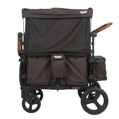 Keenz XC Luxury 2-Kid Push Pull Kid Wheeled Stroller Wagon w/ Canopy, Charcoal - VMInnovations