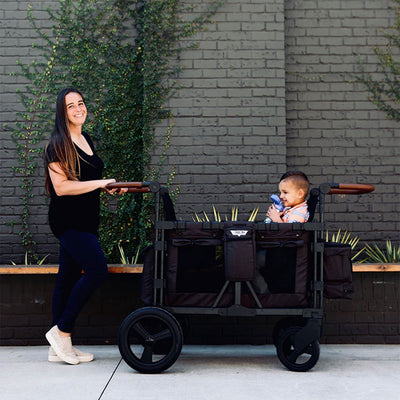 Keenz XC Luxury 2-Kid Push Pull Kid Wheeled Stroller Wagon w/ Canopy, Charcoal - VMInnovations