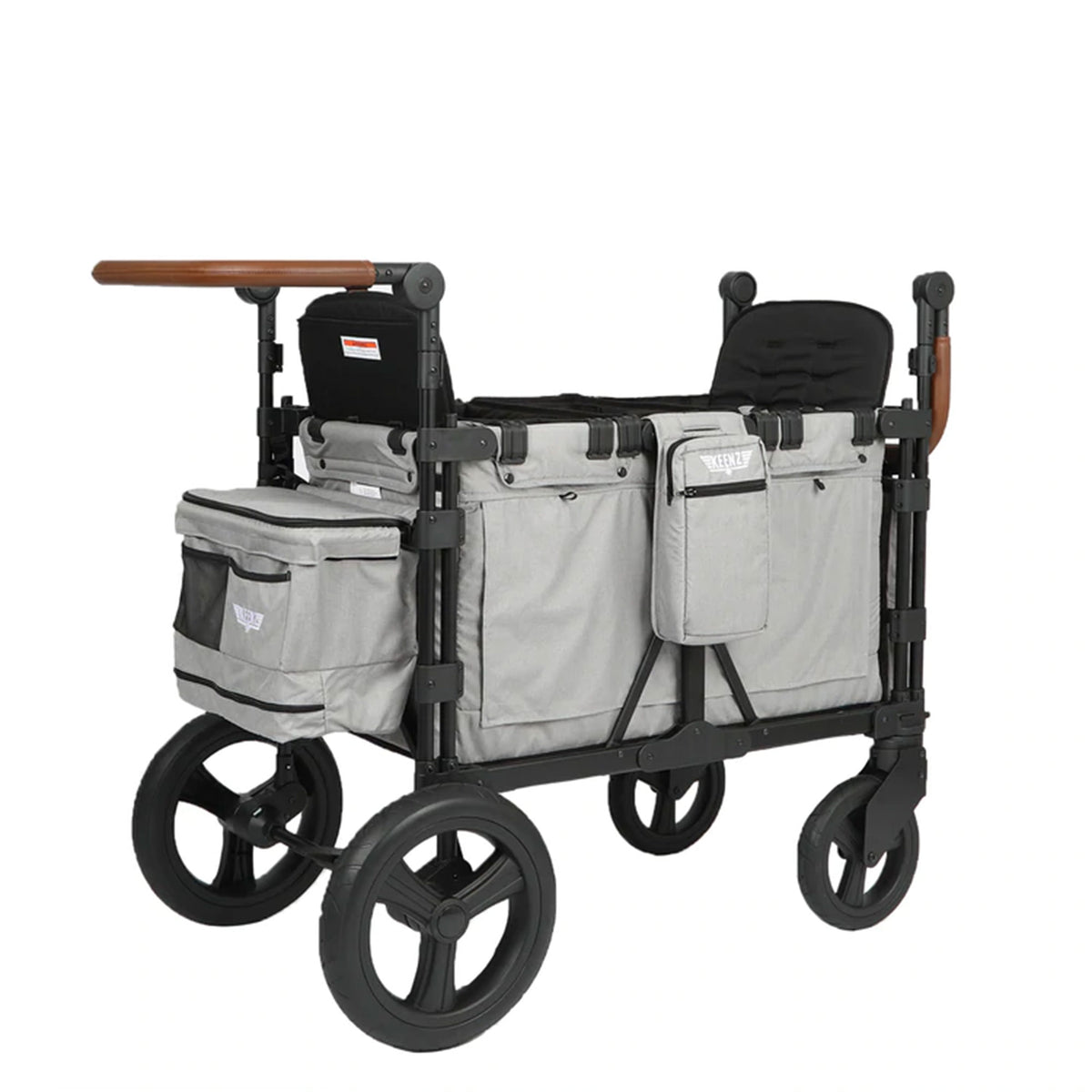 Keenz XC Luxury Comfort Push Pull Toddler Wheeled Stroller Wagon w/Canopy, Smoke - VMInnovations
