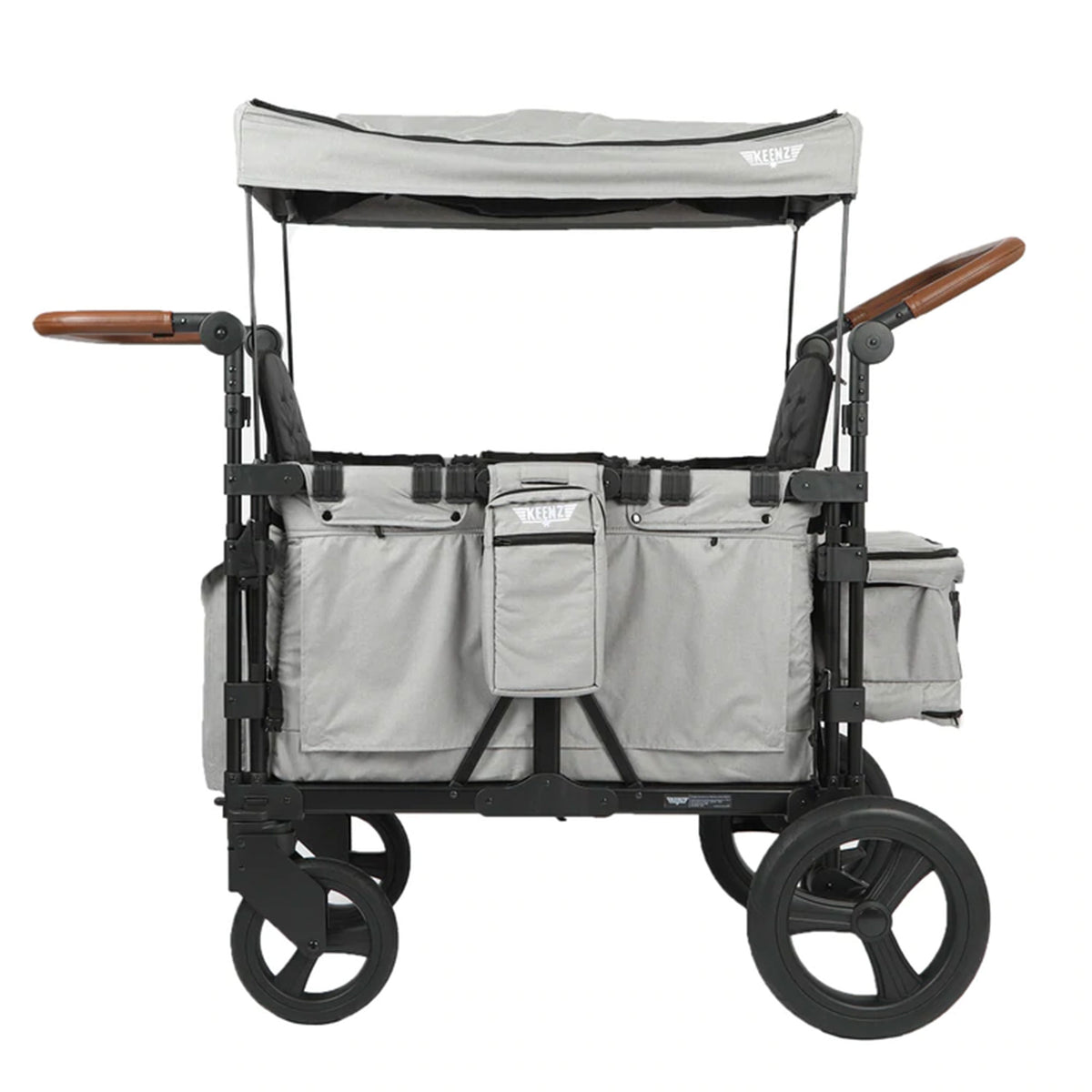 Keenz XC Luxury Comfort Push Pull Toddler Wheeled Stroller Wagon w/Canopy, Smoke - VMInnovations