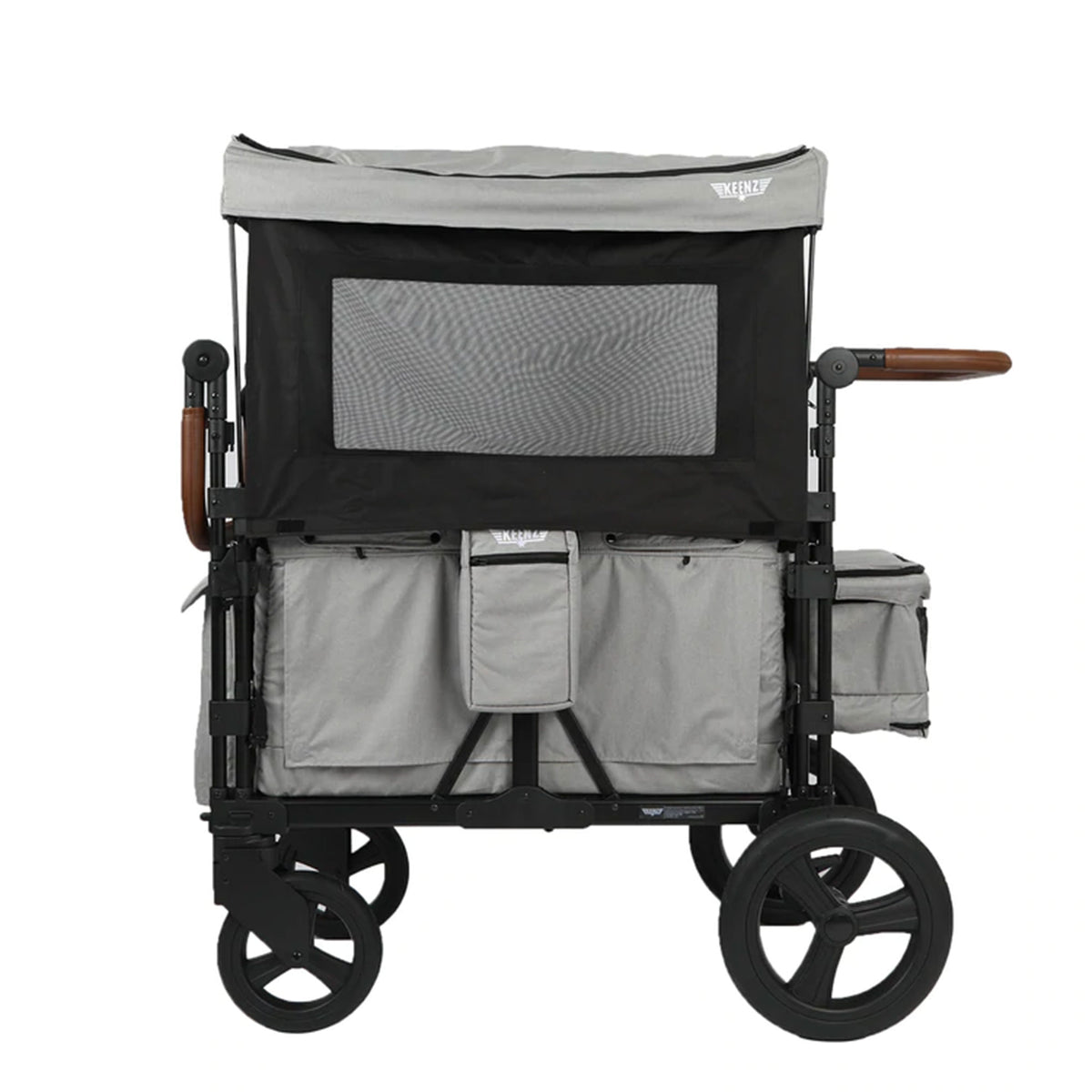 Keenz XC Luxury Comfort Push Pull Toddler Wheeled Stroller Wagon w/Canopy, Smoke - VMInnovations