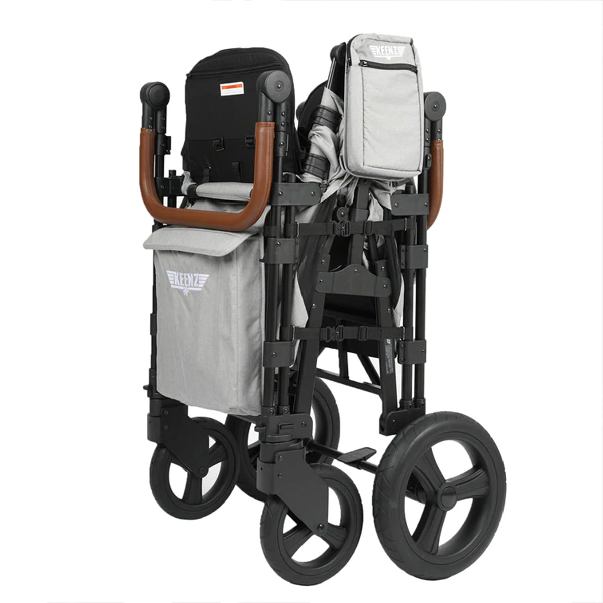 Keenz XC Luxury Comfort Push Pull Toddler Wheeled Stroller Wagon w/Canopy, Smoke - VMInnovations