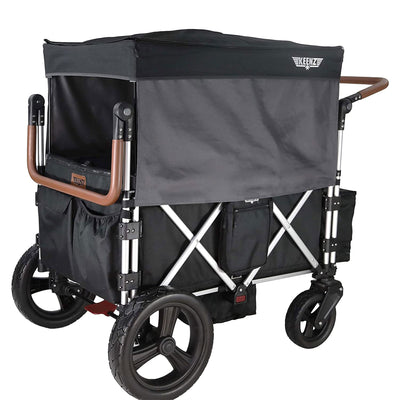 Keenz 7S Plus Ultimate 4-Passenger Wheeled Baby Stroller Wagon w/ Canopy, Black